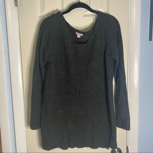 Off the Shoulder Grey Sweater